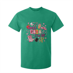 Funny Western Teacher Aide Graphic T Shirt For Kid She's A Para I Can Tell