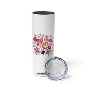 Funny Western Teacher Aide Graphic Skinny Tumbler She's A Para I Can Tell