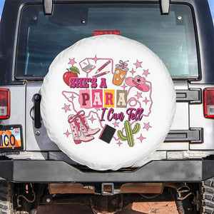 Funny Western Teacher Aide Graphic Spare Tire Cover She's A Para I Can Tell