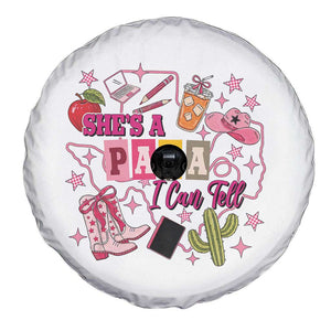 Funny Western Teacher Aide Graphic Spare Tire Cover She's A Para I Can Tell