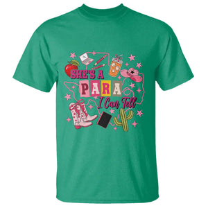 Funny Western Teacher Aide Graphic T Shirt She's A Para I Can Tell