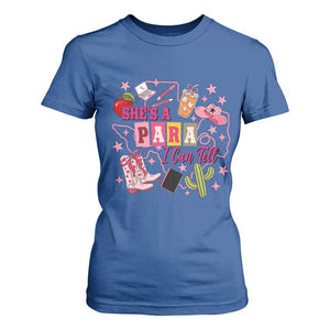 Funny Western Teacher Aide Graphic T Shirt For Women She's A Para I Can Tell
