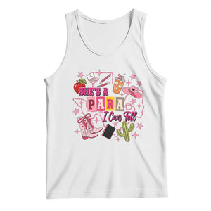 Funny Western Teacher Aide Graphic Tank Top She's A Para I Can Tell