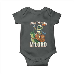 Funny Medieval Knight Frog Meme With Sword Baby Onesie Twas The Tism MLord