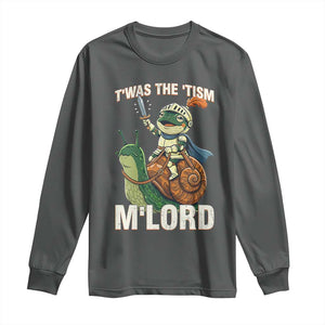 Funny Medieval Knight Frog Meme With Sword Long Sleeve Shirt Twas The Tism MLord