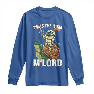 Funny Medieval Knight Frog Meme With Sword Long Sleeve Shirt Twas The Tism MLord