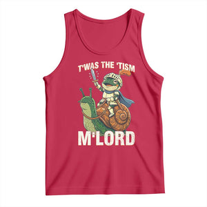 Funny Medieval Knight Frog Meme With Sword Tank Top Twas The Tism MLord