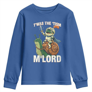 Funny Medieval Knight Frog Meme With Sword Youth Sweatshirt Twas The Tism MLord