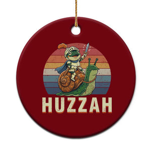 Funny Huzzah Frog Meme Ceramic Ornament Medieval Knight With Sword Graphic