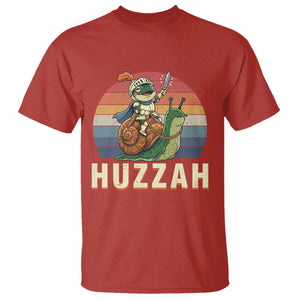 Funny Huzzah Frog Meme T Shirt Medieval Knight With Sword Graphic