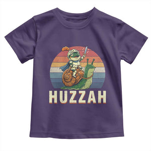 Funny Huzzah Frog Meme Toddler T Shirt Medieval Knight With Sword Graphic