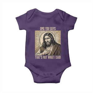 Funny Christian Jesus Faith Meme Baby Onesie Omg You Guys Thats Not What I Said