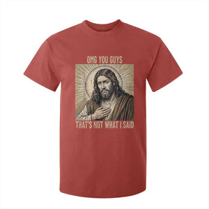 Funny Christian Jesus Faith Meme T Shirt For Kid Omg You Guys Thats Not What I Said