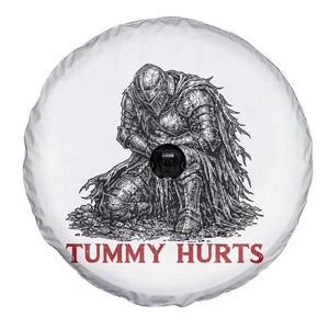 Funny Tummy Hurts Medieval Knight Spare Tire Cover Dark Fantasy Warrior Meme Graphic