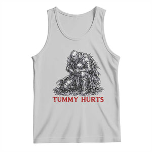 Funny Tummy Hurts Medieval Knight Tank Top Dark Fantasy Warrior Meme Graphic