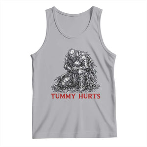 Funny Tummy Hurts Medieval Knight Tank Top Dark Fantasy Warrior Meme Graphic