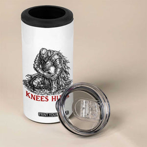 Funny Knees Hurt Medieval Knight 4 in 1 Can Cooler Tumbler Dark Fantasy Sword Warrior Humor
