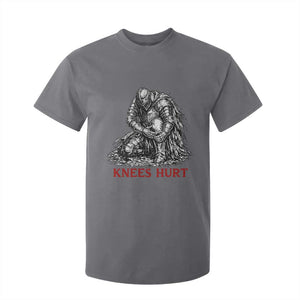 Funny Knees Hurt Medieval Knight T Shirt For Kid Dark Fantasy Sword Warrior Humor
