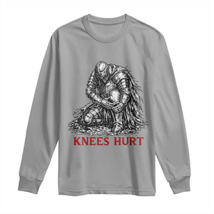 Funny Knees Hurt Medieval Knight Long Sleeve Shirt Dark Fantasy Sword Warrior Humor