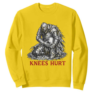 Funny Knees Hurt Medieval Knight Sweatshirt Dark Fantasy Sword Warrior Humor