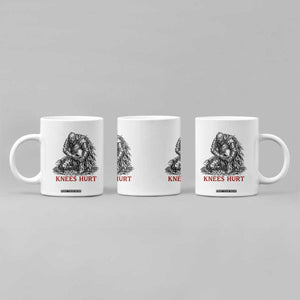 Funny Knees Hurt Medieval Knight Coffee Mug Dark Fantasy Sword Warrior Humor