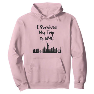 New York City Skyline Travel Tourist Hoodie I Survived My Trip To NYC