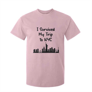 New York City Skyline Travel Tourist T Shirt For Kid I Survived My Trip To NYC