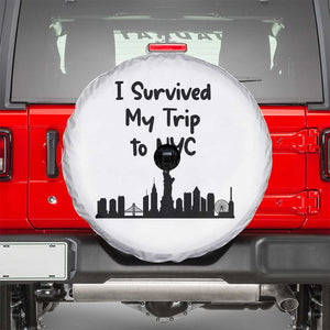 New York City Skyline Travel Tourist Spare Tire Cover I Survived My Trip To NYC