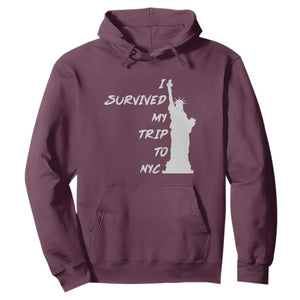 Funny New York City Travel Graphic Hoodie I Survived My Trip To NYC