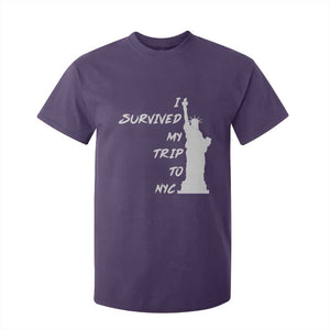 Funny New York City Travel Graphic T Shirt For Kid I Survived My Trip To NYC