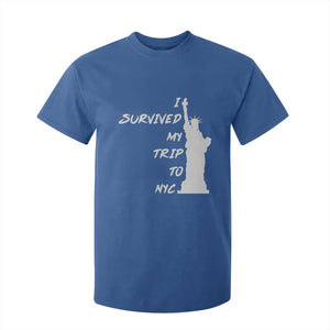 Funny New York City Travel Graphic T Shirt For Kid I Survived My Trip To NYC