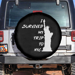Funny New York City Travel Graphic Spare Tire Cover I Survived My Trip To NYC