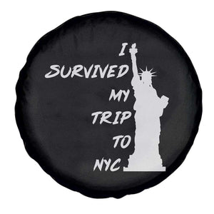 Funny New York City Travel Graphic Spare Tire Cover I Survived My Trip To NYC