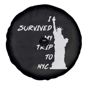 Funny New York City Travel Graphic Spare Tire Cover I Survived My Trip To NYC