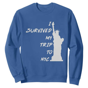 Funny New York City Travel Graphic Sweatshirt I Survived My Trip To NYC