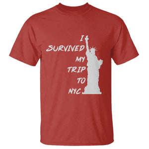Funny New York City Travel Graphic T Shirt I Survived My Trip To NYC