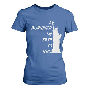 Funny New York City Travel Graphic T Shirt For Women I Survived My Trip To NYC