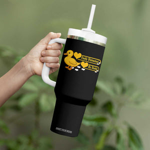 Funny Duck Lover Gift Tumbler With Handle Easily Distracted By Ducks TS12 Print Your Wear