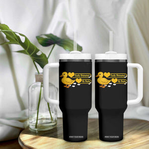Funny Duck Lover Gift Tumbler With Handle Easily Distracted By Ducks TS12 Print Your Wear