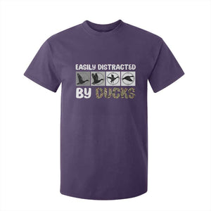 Funny Hunting Gift T Shirt For Kid Easily Distracted By Ducks Outdoor Lover TS12 Purple Print Your Wear