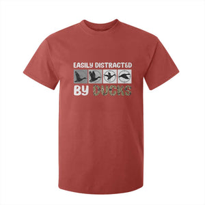 Funny Hunting Gift T Shirt For Kid Easily Distracted By Ducks Outdoor Lover TS12 Red Print Your Wear