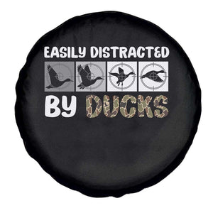 Funny Hunting Gift Spare Tire Cover Easily Distracted By Ducks Outdoor Lover TS12 Print Your Wear