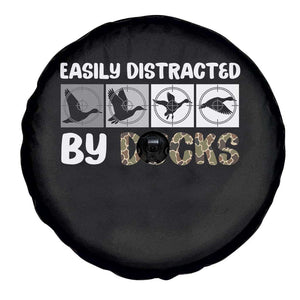 Funny Hunting Gift Spare Tire Cover Easily Distracted By Ducks Outdoor Lover TS12 Print Your Wear