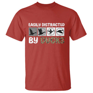 Funny Hunting Gift T Shirt Easily Distracted By Ducks Outdoor Lover TS12 Red Print Your Wear