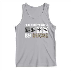 Funny Hunting Gift Tank Top Easily Distracted By Ducks Outdoor Lover TS12 Athletic Heather Print Your Wear