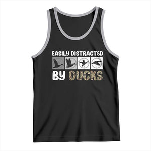 Funny Hunting Gift Tank Top Easily Distracted By Ducks Outdoor Lover TS12 Black Athletic Heather Print Your Wear