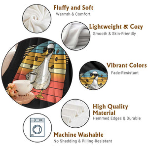 Funny Duck Drinking Throw Blanket Coffee Lover Gift TS12 Print Your Wear