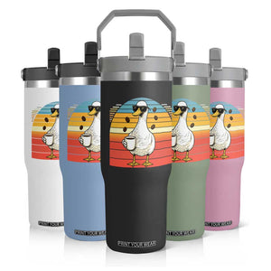 Funny Duck Drinking Flip Straw Tumbler Coffee Lover Gift TS12 Print Your Wear