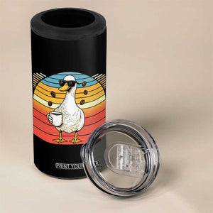 Funny Duck Drinking 4 in 1 Can Cooler Tumbler Coffee Lover Gift TS12 Print Your Wear
