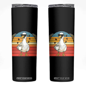 Funny Duck Drinking Skinny Tumbler Coffee Lover Gift TS12 Black Print Your Wear